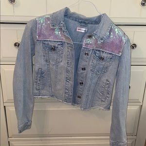 Sunset + Spring cropped denim jacket
